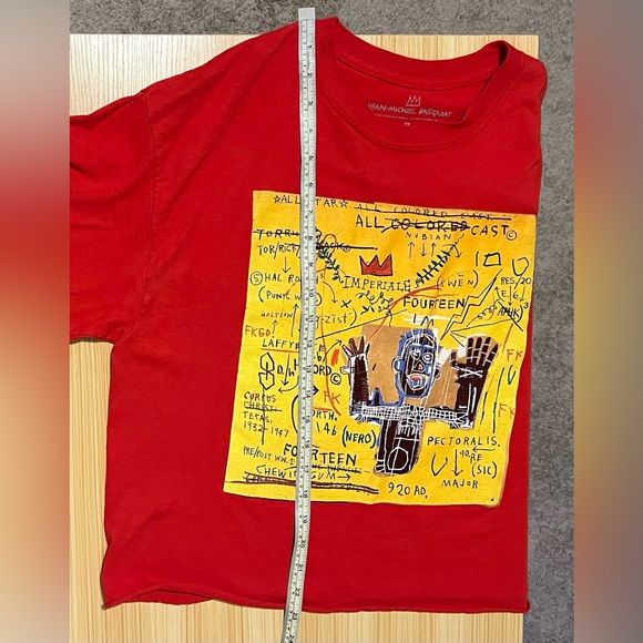 Jean-Michel Basquiat Graphic Long Sleeve Red Sweatshirt Goodie Two Sleeves M/L - Picture 8 of 12
